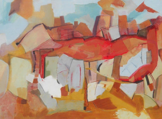 abstract painting on canvas created by artist danielle nelisse