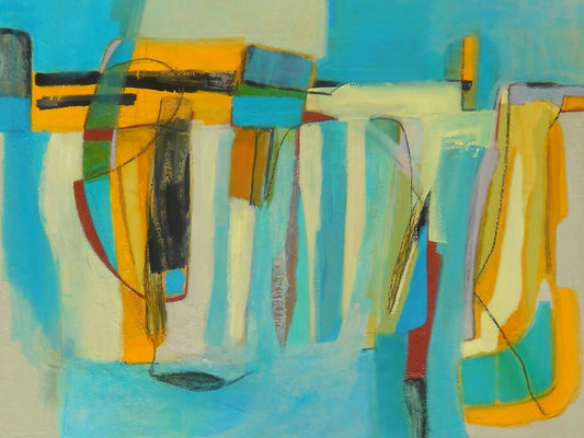 nature inspired abstract oil painting on stretched canvas created by artist danielle nelisse